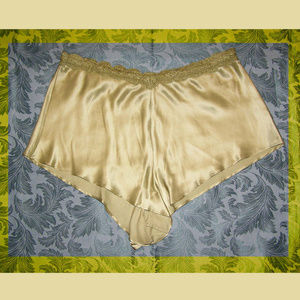 NEW Silk Panty Shorts size S 4-6 Crochet Waistband